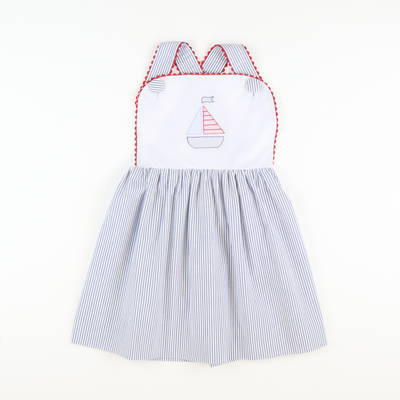 Embroidered Sailboat Dress