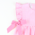 Preppy Pink Seersucker Gingham Ruffle Dress