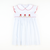 Smocked Apples & Books Collared Dress - White & Light Blue Tiny Dot - Stellybelly