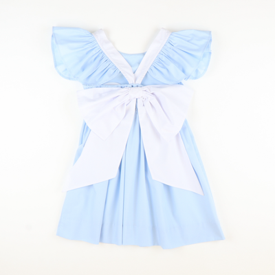 Light Blue Bow Pinafore