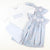 Smocked Bunny Face Shirt & Shorts Set - Light Blue Stripe Seersucker - Stellybelly