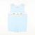 Smocked Easter Bunny Shortall - Sky Check Seersucker - Stellybelly