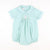 Smocked Easter Egg Hunt Collared Boy Bubble - Aqua Stripe Knit - Stellybelly