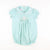 Smocked Easter Egg Hunt Collared Girl Bubble - Aqua Stripe Knit - Stellybelly