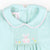 Smocked Easter Egg Hunt Collared Girl Bubble - Aqua Stripe Knit - Stellybelly