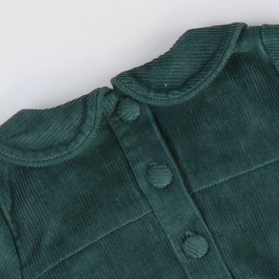 Sage Green Corduroy Collared Boy Bubble
