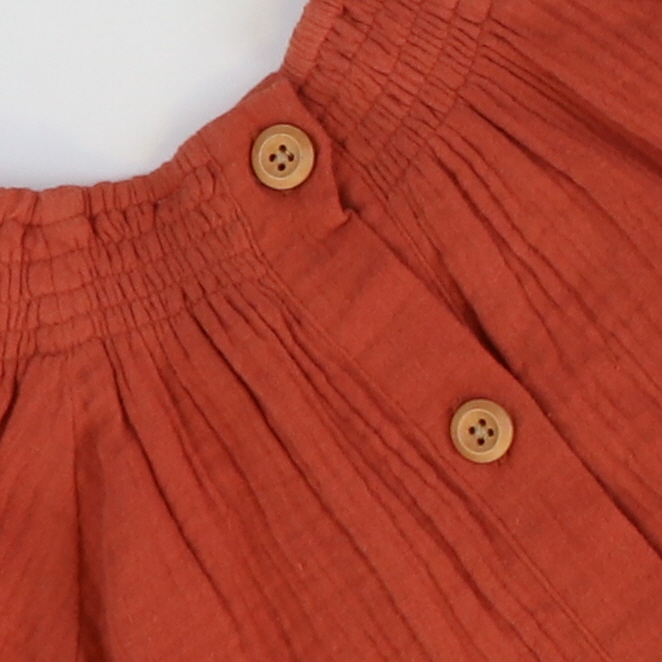 Short Sleeve Crinkled Gauze Dress - Stellybelly