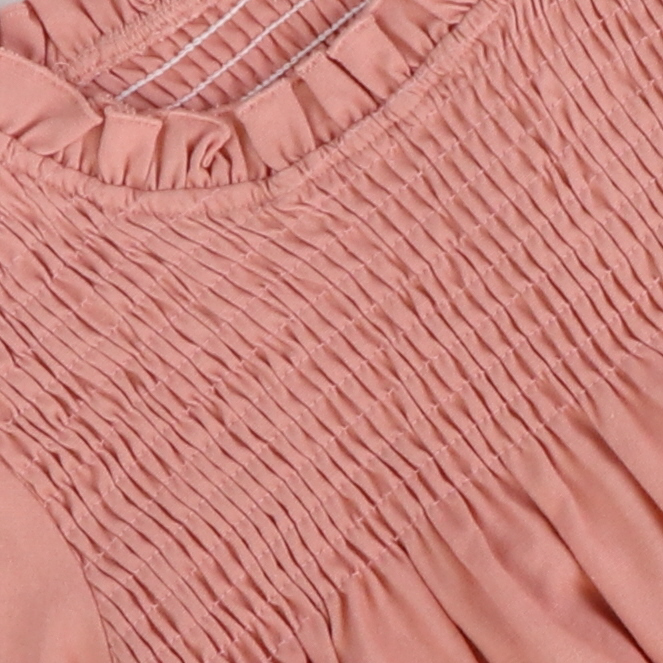 Blush Linen Smocked Long Sleeve Dress - Stellybelly