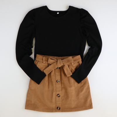 Black Puff Sleeve Top - Stellybelly