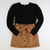 Black Puff Sleeve Top - Stellybelly