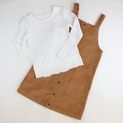 Caramel Corduroy Overall Jumper - Stellybelly
