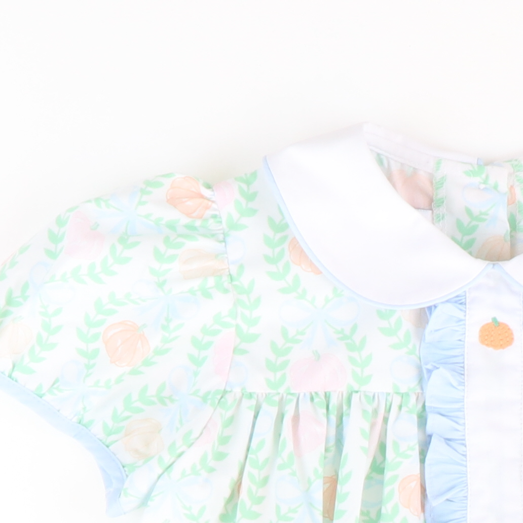 Embroidered Heirloom Pumpkins Collared Dress - Stellybelly