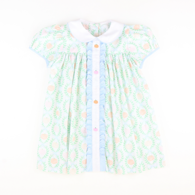 Embroidered Heirloom Pumpkins Collared Dress - Stellybelly