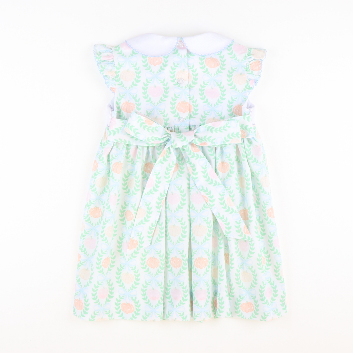 Smocked Heirloom Pumpkins Collared Dress - Stellybelly