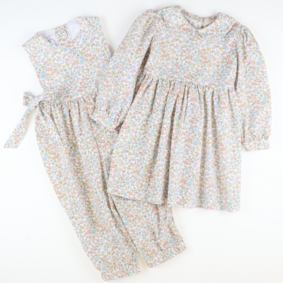 Autumn Floral Girl Long Romper - Stellybelly