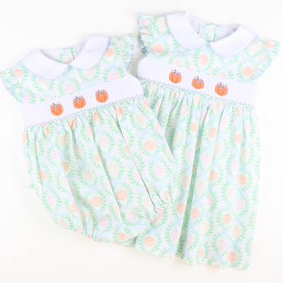 Smocked Heirloom Pumpkins Collared Dress - Stellybelly