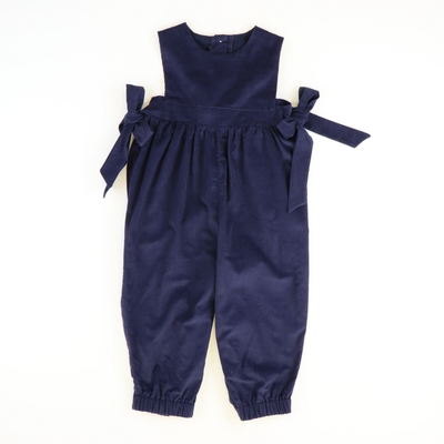 Classic Corduroy Romper - Navy Blue