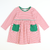Out & About Knit L/S Pocket Dress - Holiday Red Stripe