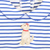 Appliquéd Labrador Dress - Royal Blue Stripe Knit - Stellybelly