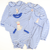 Appliquéd Labrador Girl Long Bubble - Royal Blue Stripe Knit - Stellybelly