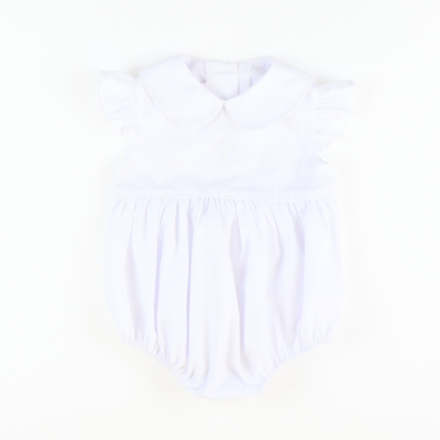Embroidered Cross Collared Girl Bubble - Stellybelly