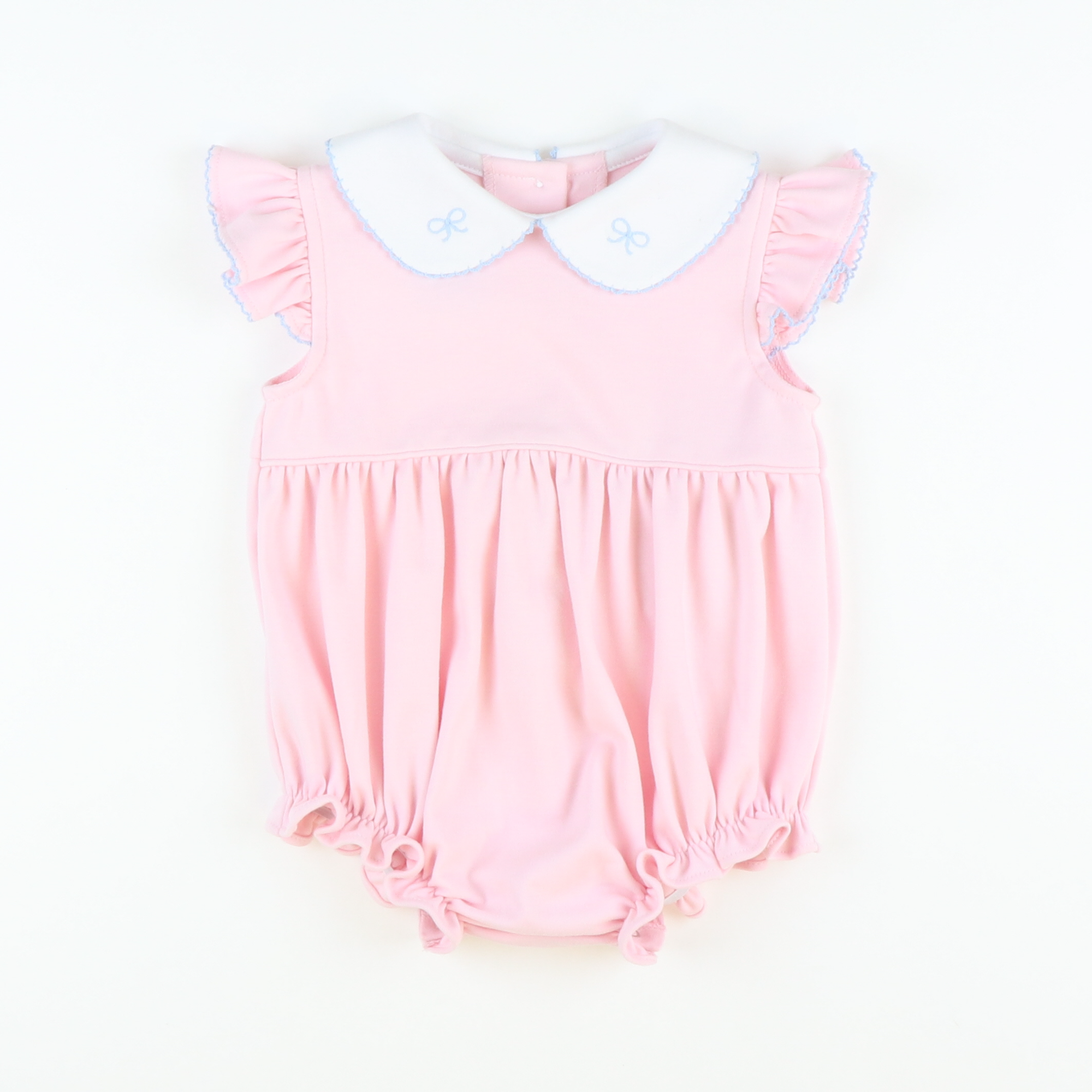 Embroidered Bows Knit Bubble - Light Pink - Stellybelly