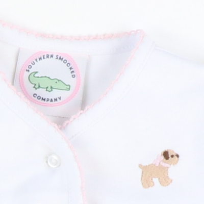Embroidered Girl Labrador Knit Layette Set - Stellybelly
