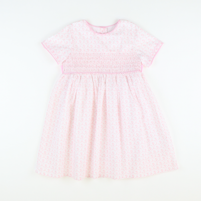 Smocked Pink Peony Dress