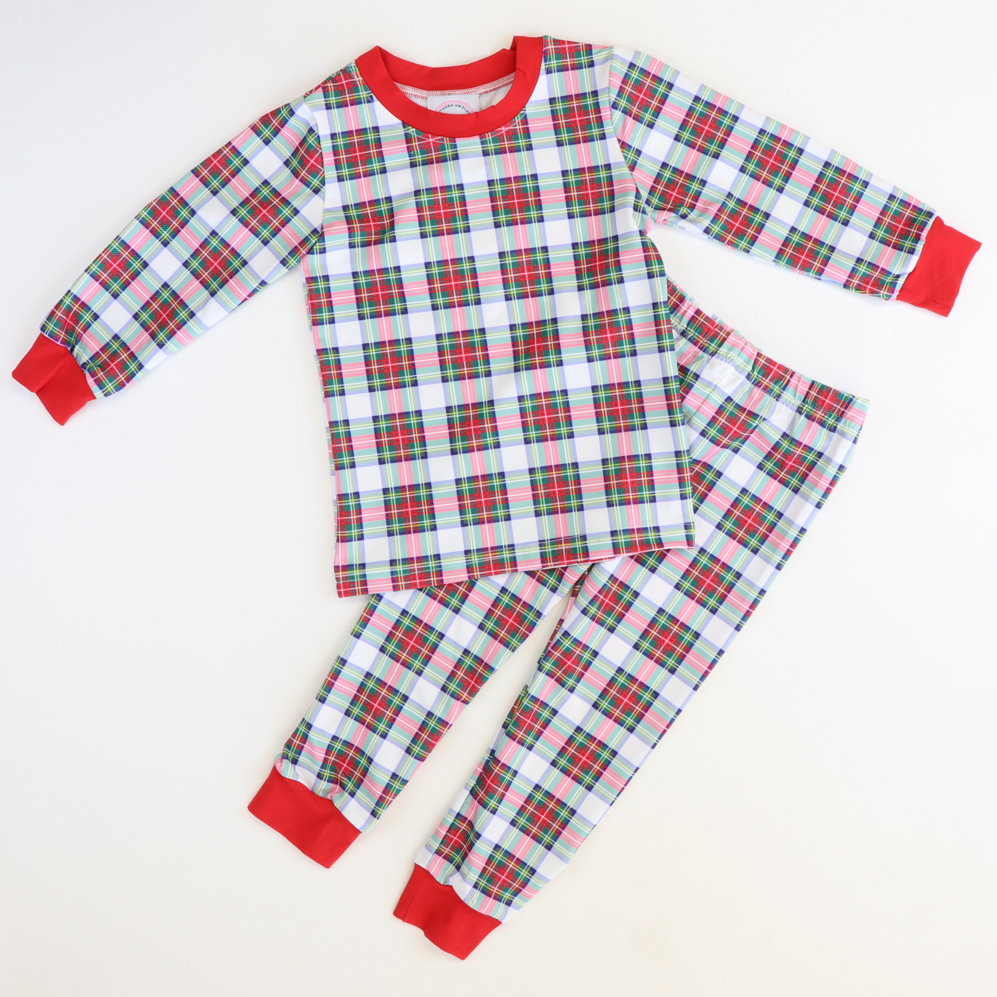 Christmas Tartan Plaid Knit Pajama Set