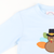 Appliquéd Turkey Long Sleeve Shirt - Light Blue Knit