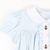 Embroidered Turkeys Collared Dress - Light Blue Flannel Gingham