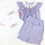 Smocked Crayons Short Sleeve White Knit Shirt - Stellybelly