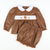 Smocked Autumn Turkeys Collared Top & Bloomer Set - Cinnamon Corduroy