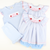 Smocked Apples & Bow Bishop - Light Blue Stripe Seersucker - Stellybelly