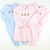 Embroidered Turkeys Collared Dress - Light Pink Stripe Knit