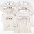 Embroidered Turkeys Collared Girl Long Bubble - Tan Stripe Knit