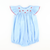 Smocked Tiny Apples Girl Bubble - Blue Pique - Stellybelly