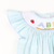Smocked ABC & Apples Girl Bubble - Mint & Light Blue Stripe Seersucker - Stellybelly