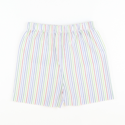 Signature Shorts - Multicolor Stripe Seersucker - Stellybelly