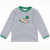 Appliquéd Mallard Long Sleeve Shirt - Navy Stripe Knit