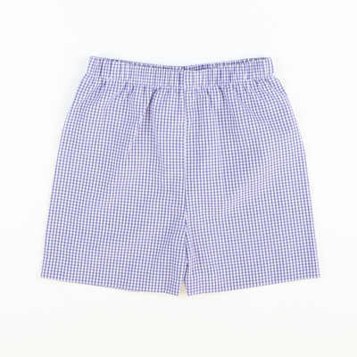 Signature Shorts - Royal Blue Sandra Gingham Plaid - Stellybelly