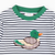 Appliquéd Mallard Long Sleeve Shirt - Navy Stripe Knit