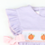 Smocked Pumpkins & Vines Girl Bubble - Lavender Stripe Knit