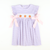 Smocked Pumpkins & Vines Dress - Lavender Stripe Knit