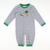 Appliquéd Mallard Boy Long Bubble - Navy Stripe Knit