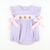 Smocked Pumpkins & Vines Girl Bubble - Lavender Stripe Knit