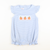 Smocked Classic Pumpkins Girl Bubble - Light Blue Micro Stripe Knit