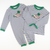 Appliquéd Mallard Boy Long Bubble - Navy Stripe Knit