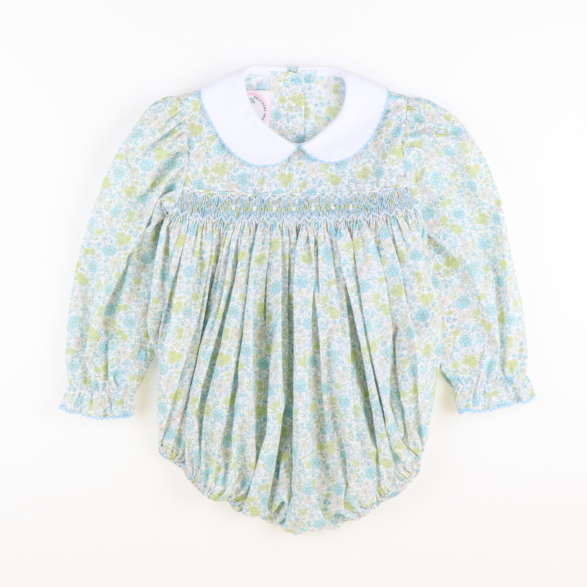 Smocked Wildflowers Girl Bubble