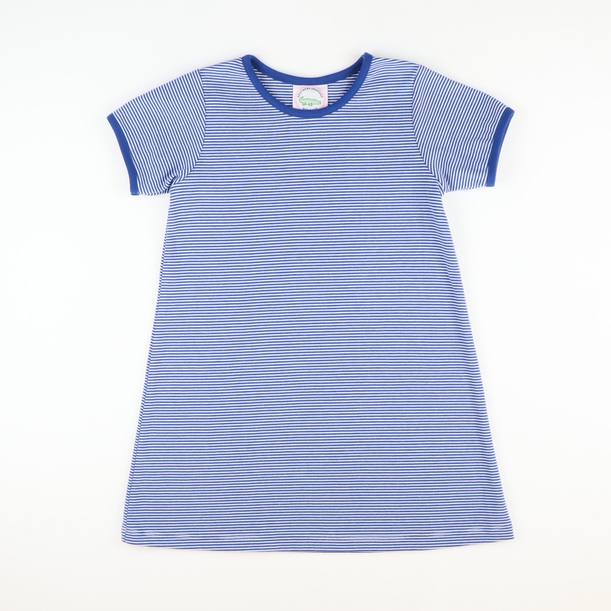 Out & About Dress - Royal Blue Micro Stripe Knit - Stellybelly